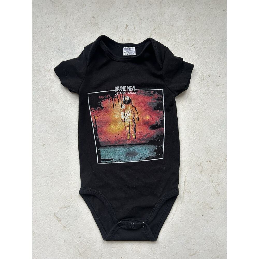 Brand New Deja Entendu Baby Bodysuit 0-6M Black Astronaut Graphic Band Merch